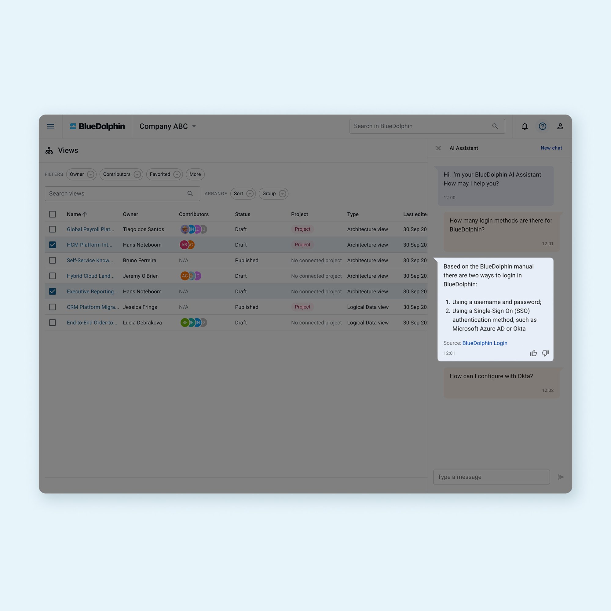 BlueDolphin Knowledge Assistant